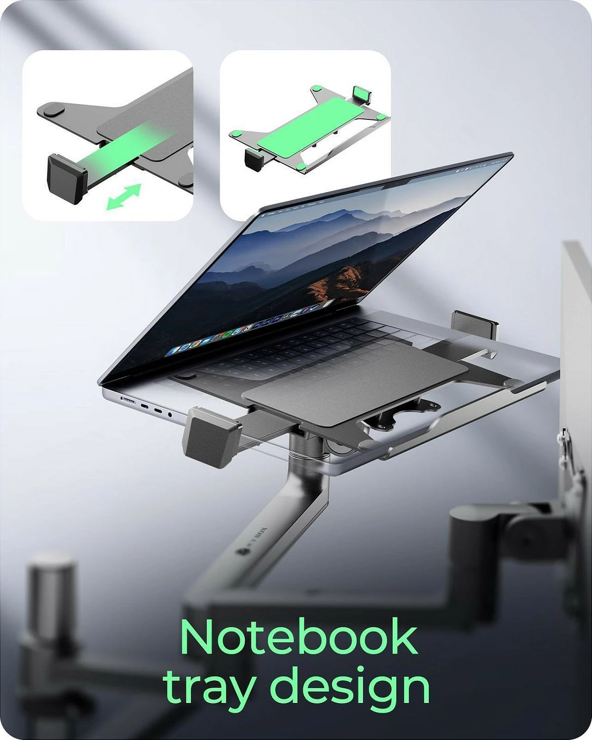 Mbajtëse monitori ICY BOX IB-MS622-T, 17-32", VESA 75x75/100x100, deri 8 kg, e zezë
