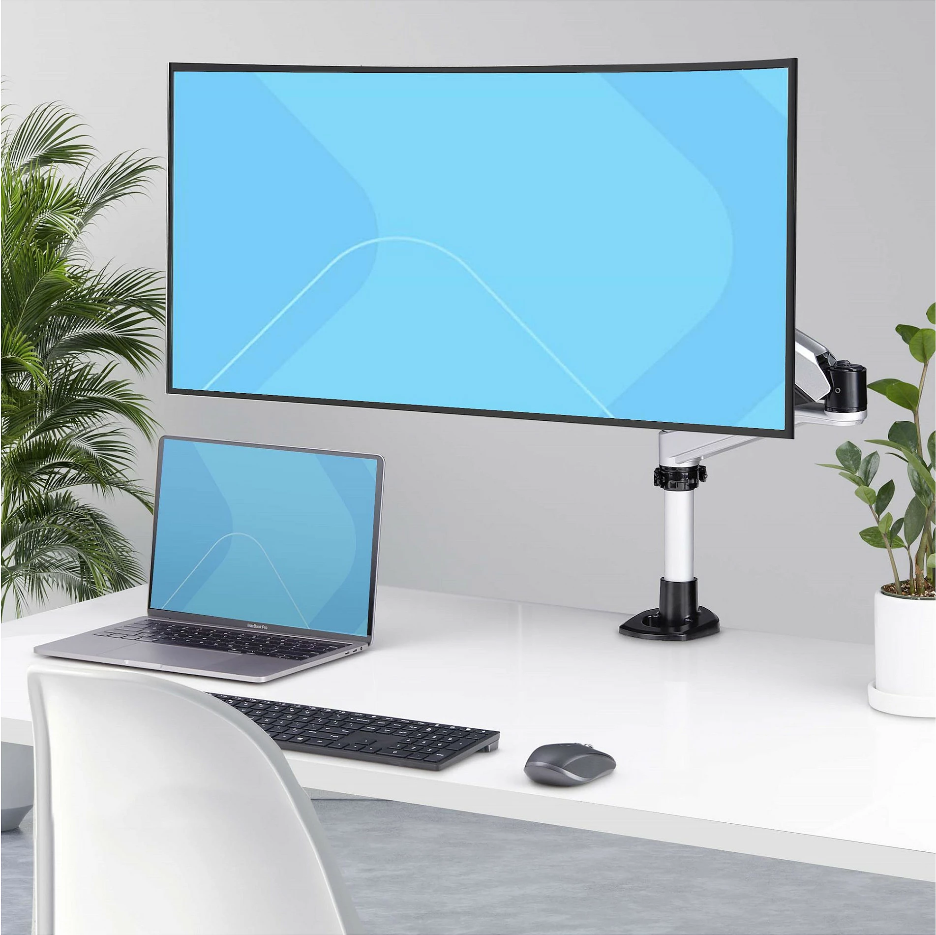 Mbajtëse monitori tavoline StarTech, VESA 75x75/100x100, për 17-30", 9 kg, e zezë/argjendtë
