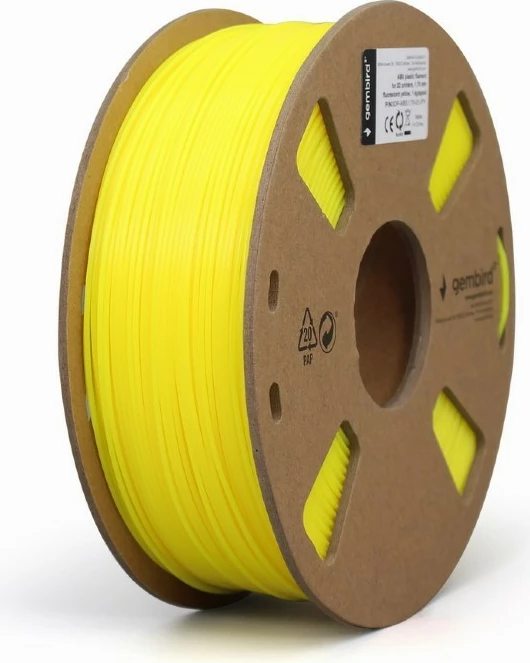 Filament 3D printeri Gembird 3DP-ABS1.75-01-FY, ABS, 1.75 mm, e verdhë
