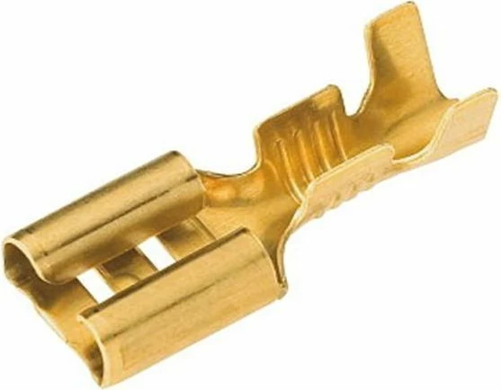 Mëngë konektori Ergom NZJ 6.3-2.5/0.8 NC, 6.3x0.8 mm, për kabllo 1-2.5 mm², gjatësi 20 mm, 100 copë, ngjyrë bronzi