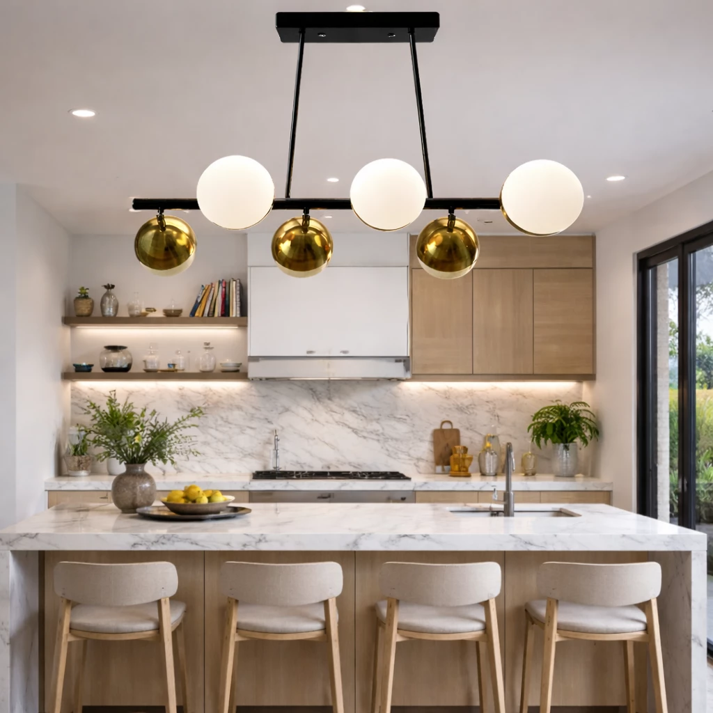 Abazhur trapezarie klasik me 6 llampa