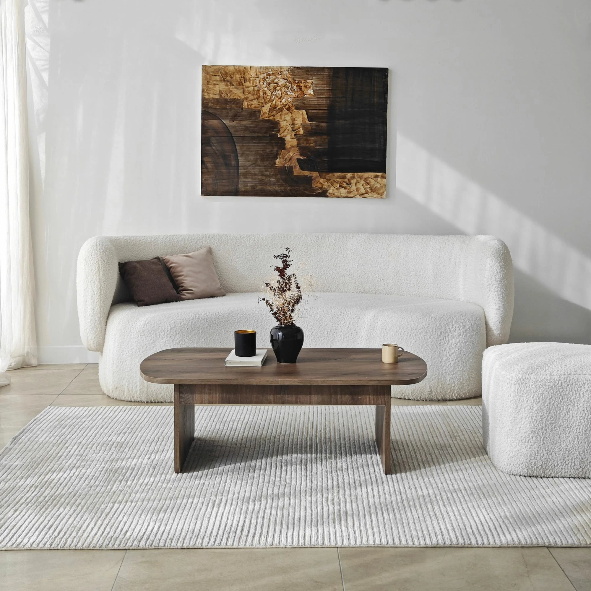 Tavolinë kafeje Skye Decor, ngjyrë arre, Theseus