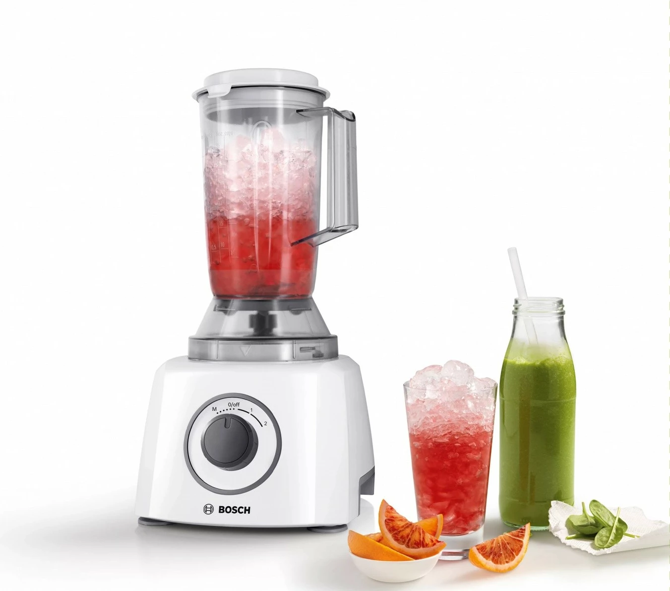 Robot kuzhine, Bosch MCM3200W, 800 W, tas 2.3 L, 2 shpejtësi, Turbo/Pulse, i bardhë