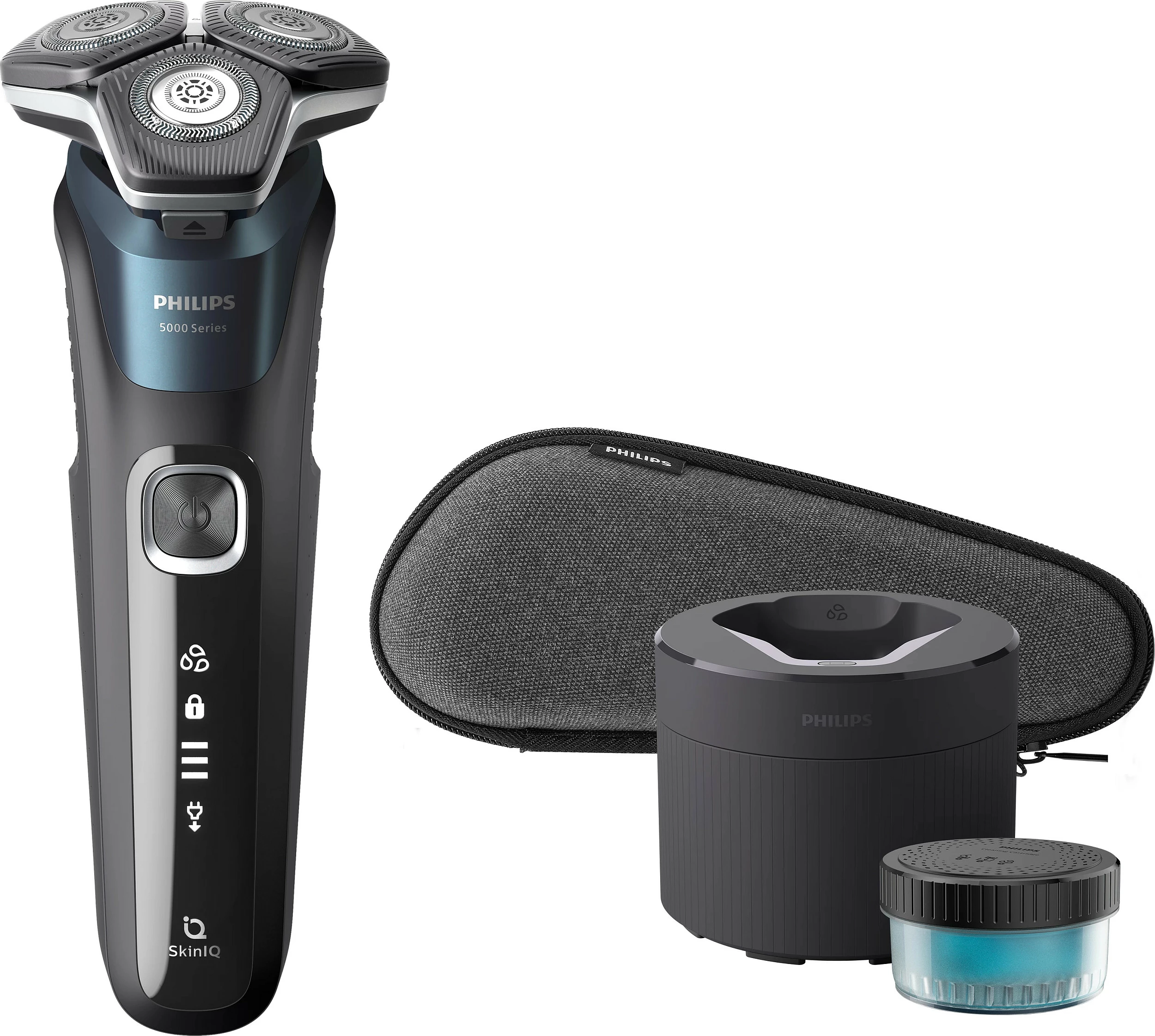 Makinë rroje Philips S5889/50 Series 5000, Wet & Dry, e zezë/kaltër