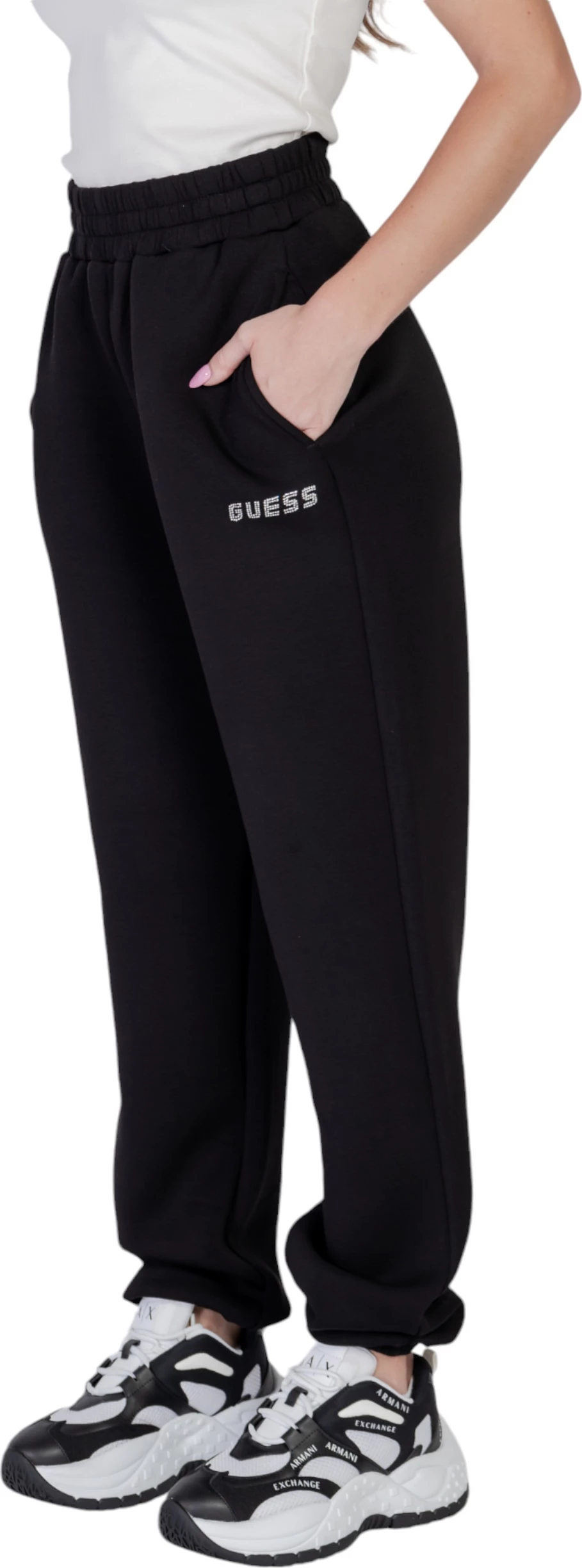 Pantallona sportive për femra Guess Active Cecilia Scuba Jogger V4BB13 K7UW2, të zeza [Madhësia: S]