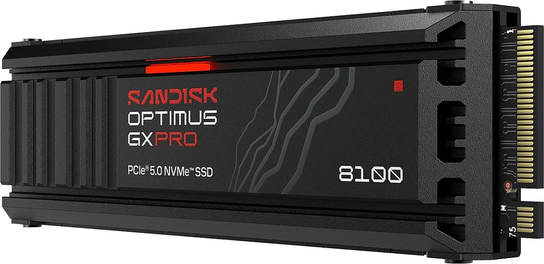 SSD M.2 SanDisk Optimus GXPRO 8100, 4TB, PCIe 5.0 NVMe, me heatsink, i zi
