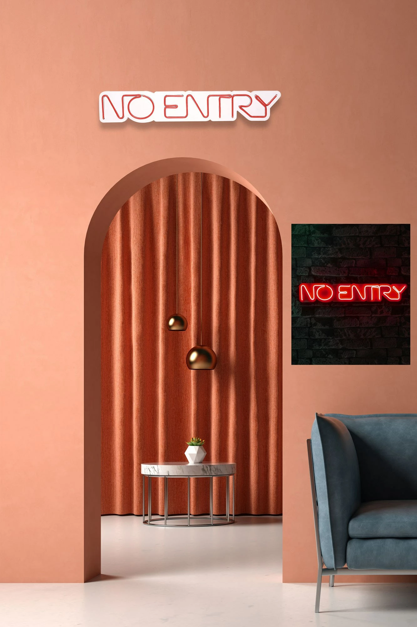 Dritë dekorative LED, plastikë, 'No Entry', e kuqe