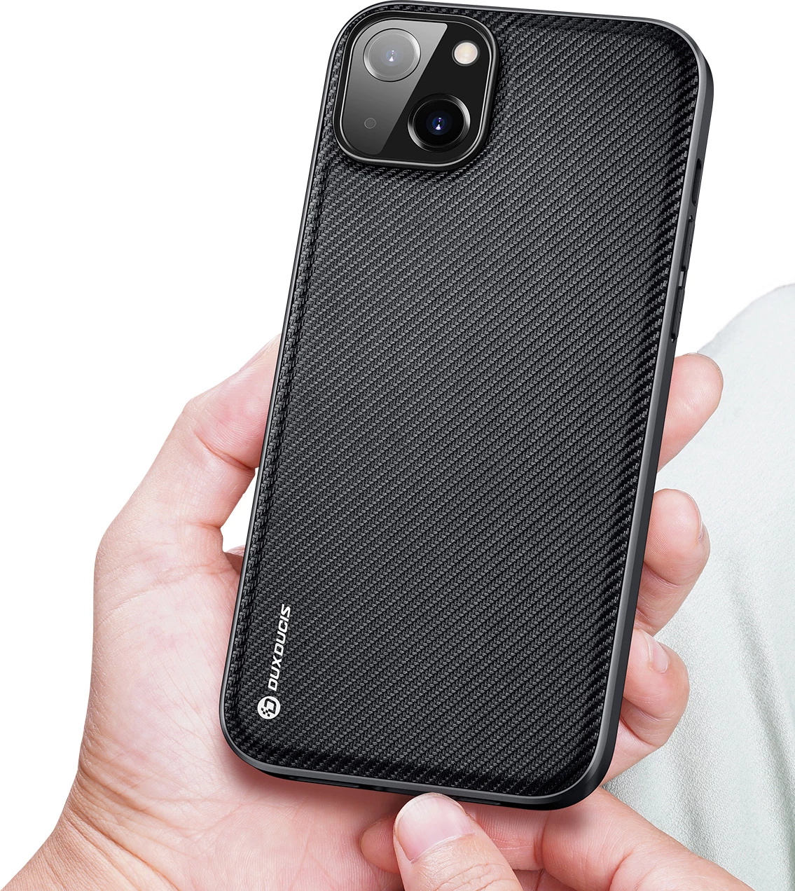 Mbështjellës Dux Ducis Fino për iPhone 14 Plus, najlon, i zi