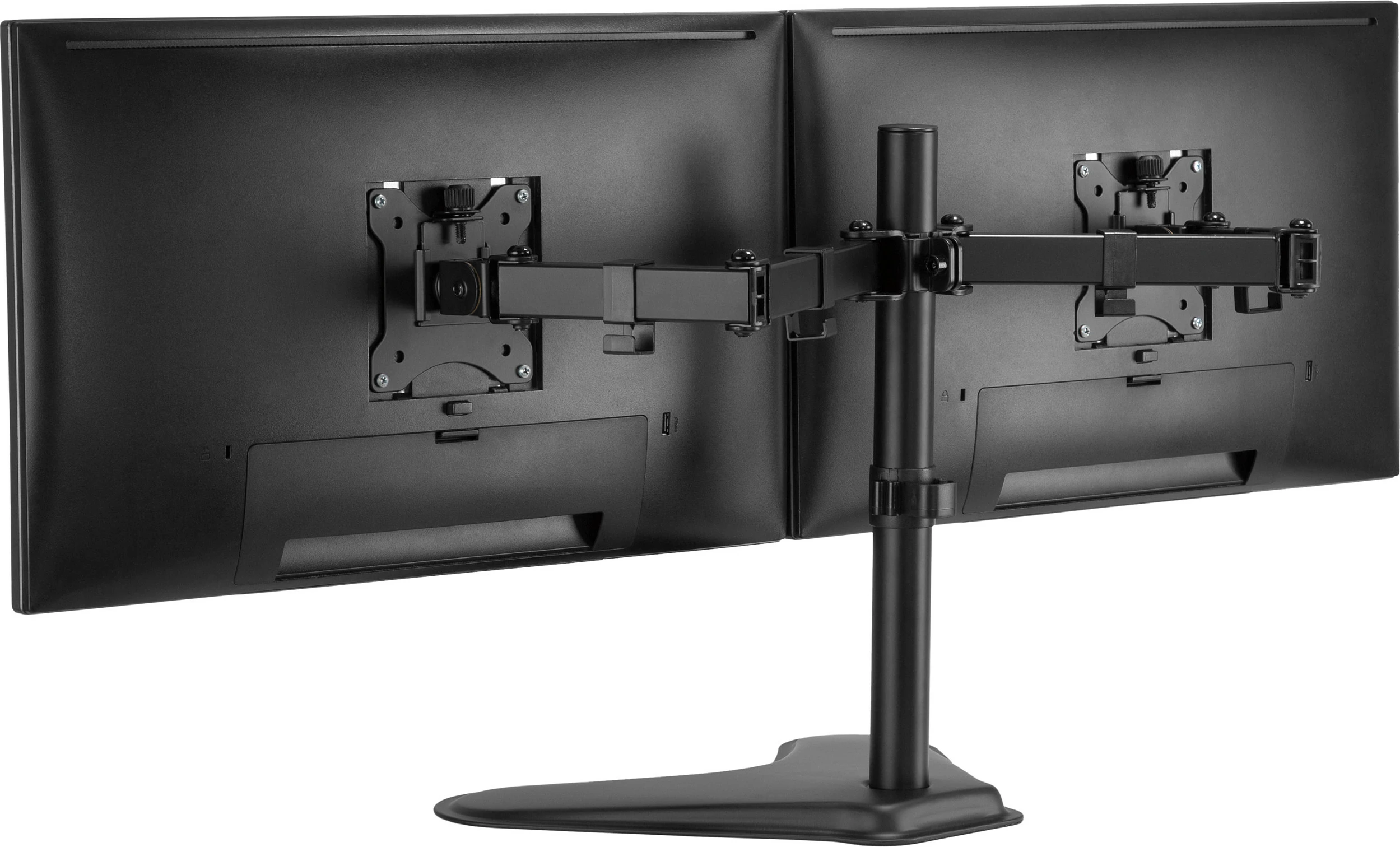 Mbajtëse monitori tavoline EQUIP 17"-32", për 2 monitorë, VESA 75x75/100x100, 8 kg për monitor, e zezë
