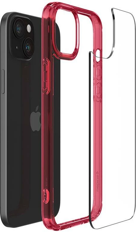 Mbështjellës Spigen Ultra Hybrid për iPhone 15, i kuq