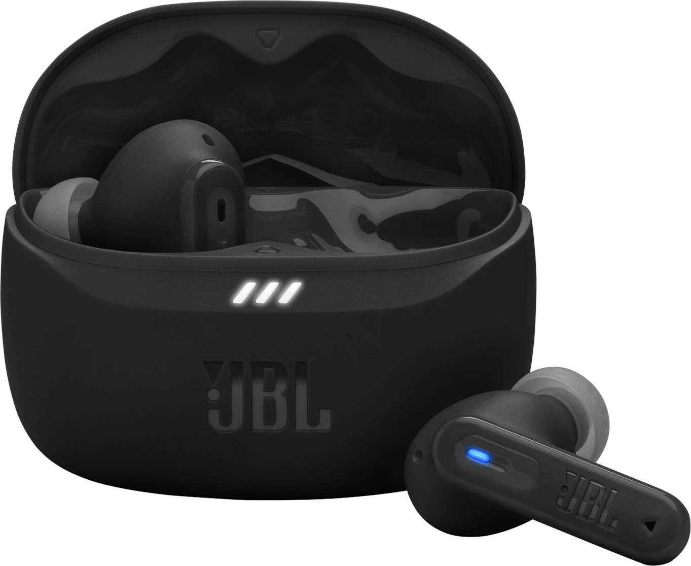 Kufje JBL Tune Beam 2, True Wireless, ANC adaptiv, Bluetooth 5.3, IP54, të zeza, me kuti karikimi