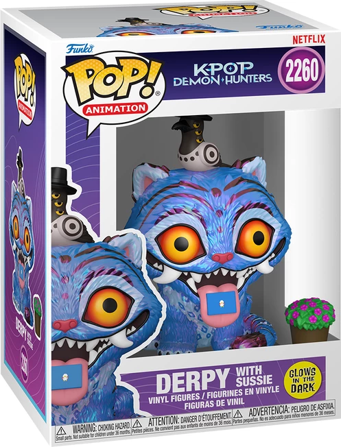 Figurinë koleksionuese Funko POP! Animation KPOP Demon Hunters Derpy with Sussie Glow, vinyl