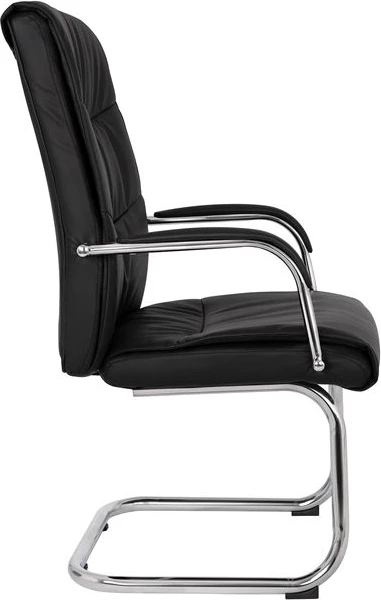 Karrige konferencash JACOB FH1045.11, ngjyrë e zezë PU, bazë e kromuar, 57x66,5x102 cm, set prej 2 copash