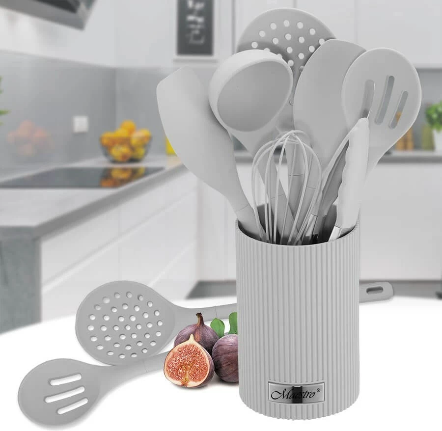 Set veglash kuzhine Maestro MR-1542-GREY, 8 copë, silikon, gri
