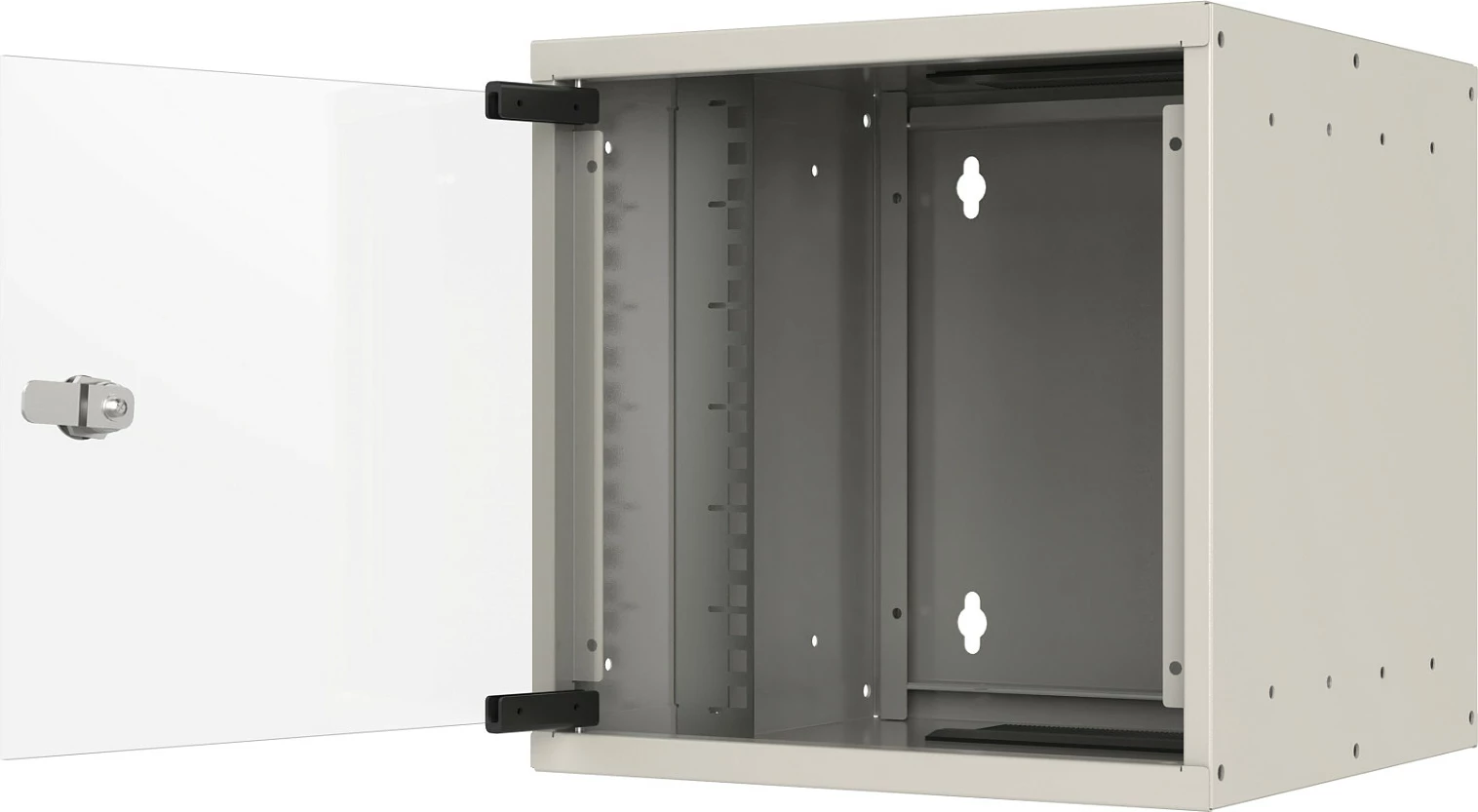 Kabinet rrjeti muror EFB Elektronik 10" 4U, thellësi 300mm, derë xhami, i bardhë