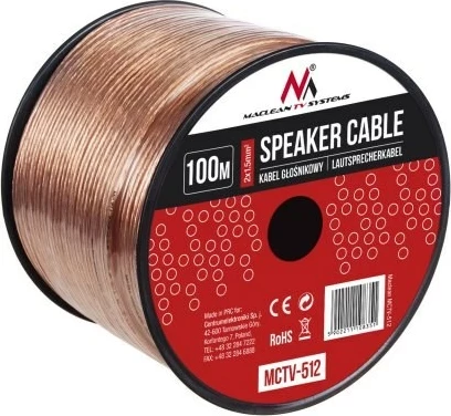 Kabllo altoparlanti Maclean MCTV-512, 100m, Bakër