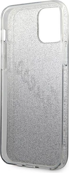 Mbështjellës Guess GUHCP12MPCUGLSBK për iPhone 12/12 Pro 6.1", i fortë, Glitter Gradient, i zi