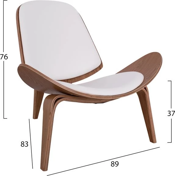 Karrige e rehatshme Superior P., FH1128.03, ngjyrë natyrale, jastëkët e bardhë, 89x83x76 cm