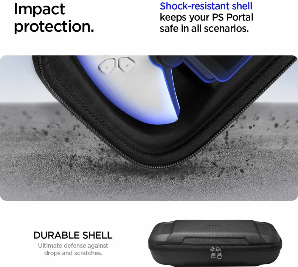 Mbështjellës Spigen Rugged Armor Pro për Sony Playstation Portal, i zi