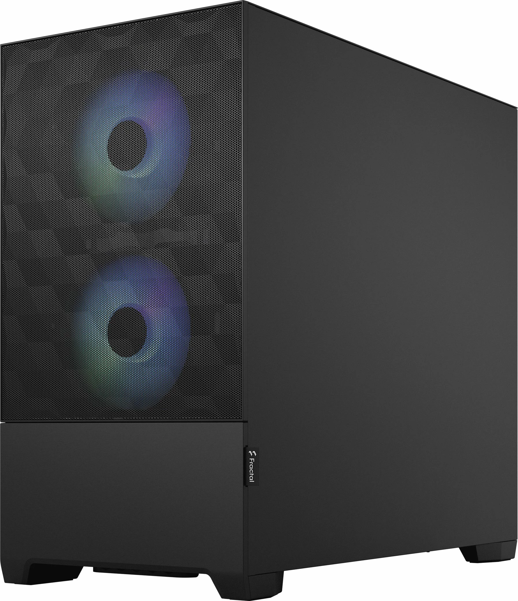 Kasë Fractal Design Pop Mini Air RGB FD-C-POR1M-06, Mini Tower, Micro-ATX/Mini-ITX, 3x120mm RGB, me dritare, e zezë