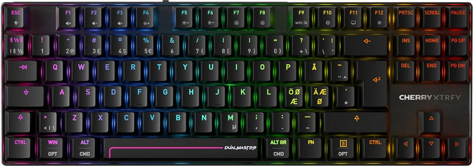 Tastierë Cherry XTRFY MX 8.2 PRO TMR, RGB, pa numpad, e zezë
