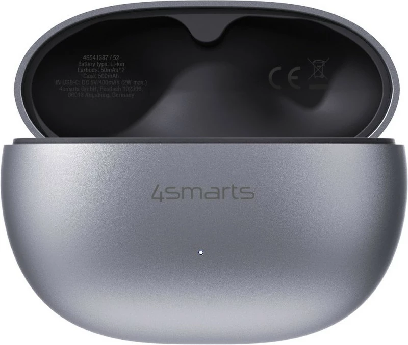 Kufje wireless 4smarts 541387, TWS, 28 orë, Bluetooth 5.4, e zezë/gri