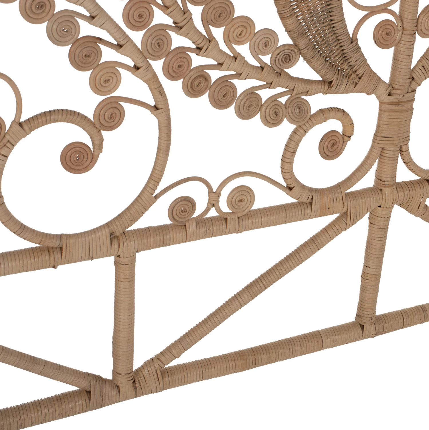 Kokë krevati të bërë nga rattan për përdorim profesional 160cm.FH9358