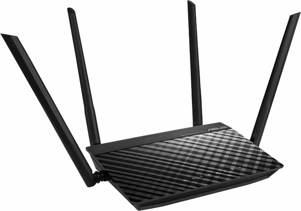 Router Asus RT-AC1200 V2 AC1200 Dual-Band Wi‑Fi 5, 4 antena, e zezë