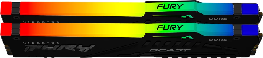 RAM Memorje Kingston FURY Beast RGB EXPO 32GB (2x16GB) DDR5 6000MT/s CL30 DIMM, e zezë
