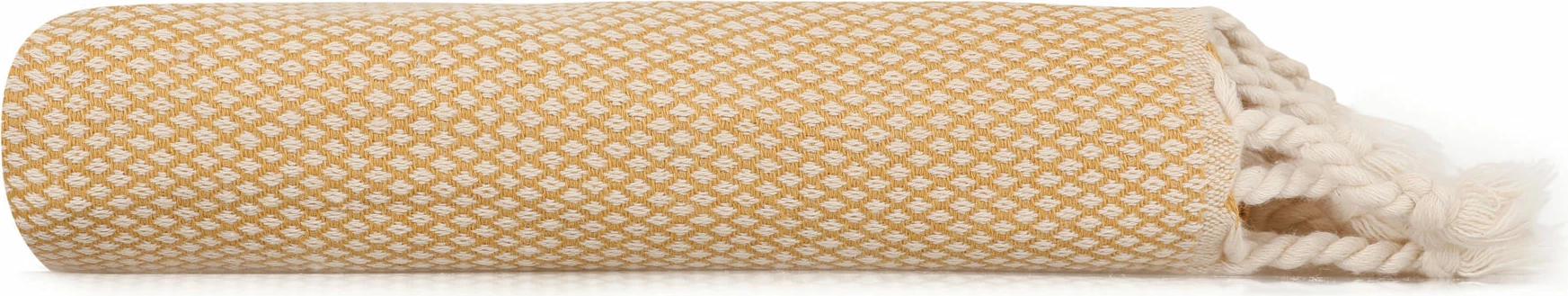 Peshqir plazhi Fouta, model Mijölnir, ngjyrë mustard, Likya