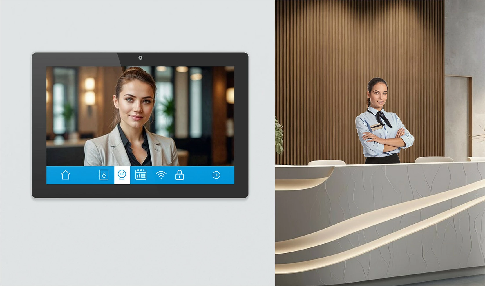 Monitor touch iiyama ProLite TW1023ASC-B3P, 10.1 inç, IPS, 1280x800, PoE, LAN, webcam, zi