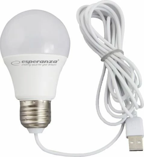 Llambë LED Esperanza ELL170 USB 5W 3000K 460lm, e bardhë, 1 copë