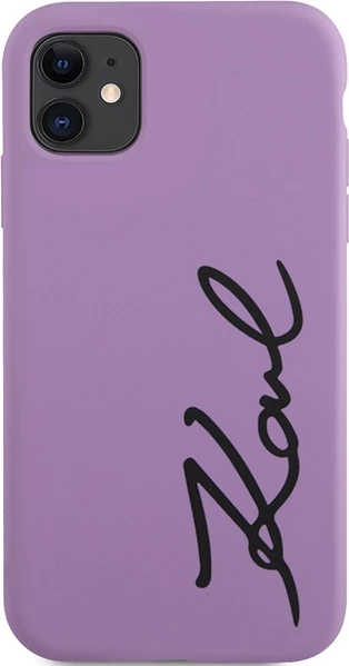 Mbështjellës Karl Lagerfeld KLHCN61SKSVGU për iPhone 11/XR 6.1", silikon, vjollcë