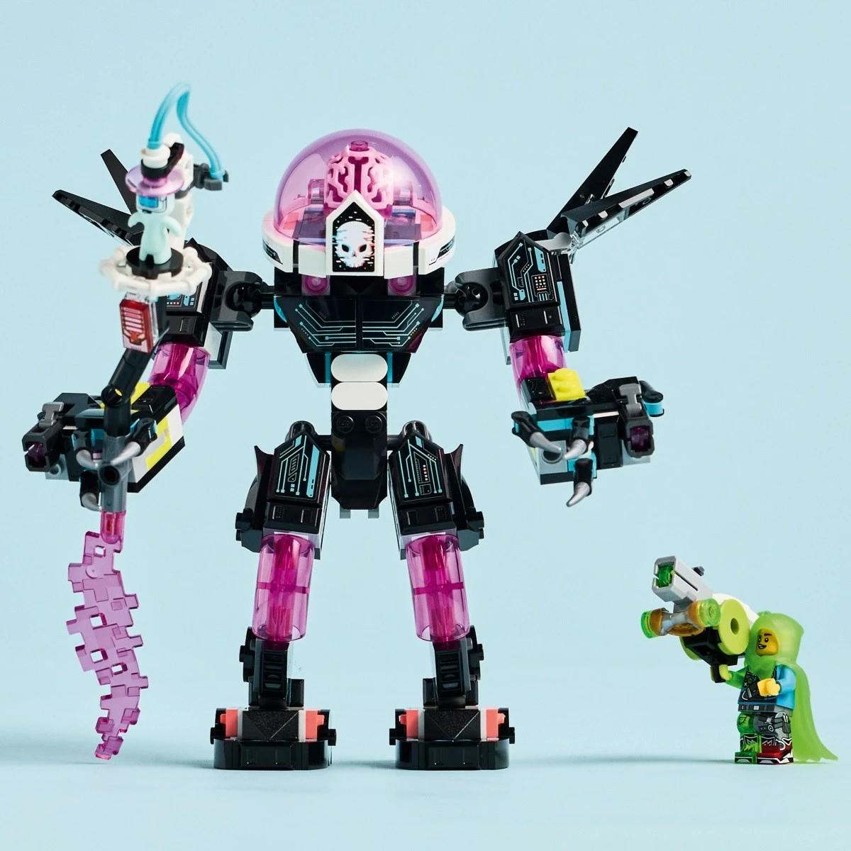 Set ndërtimi LEGO DREAMZzz Mateo vs. Cyberbrain Mech 71495, 368 pjesë, për fëmijë 8+
