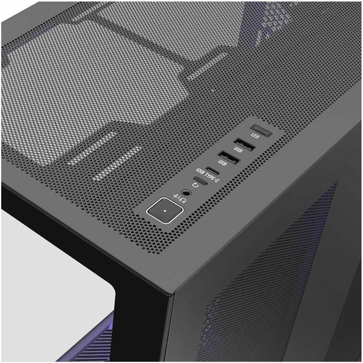 Kasë Modecom Volcano Space XL NF Full Tower, E-ATX/ATX/mATX/ITX, tempered glass, USB-C, e zezë