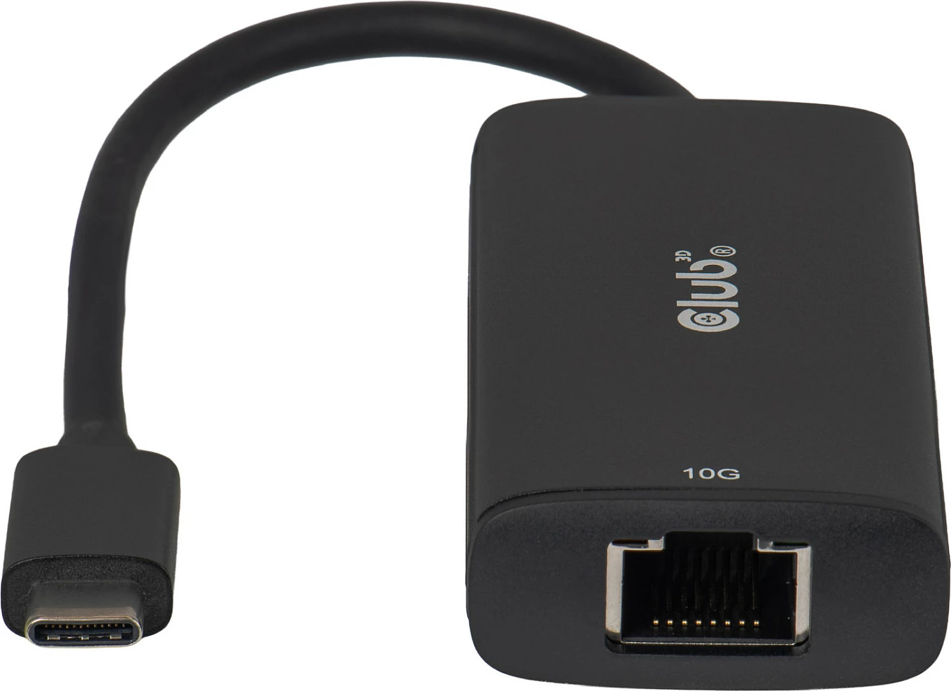 Adapter Ethernet Club3D USB-C në RJ45 10Gbps, i zi