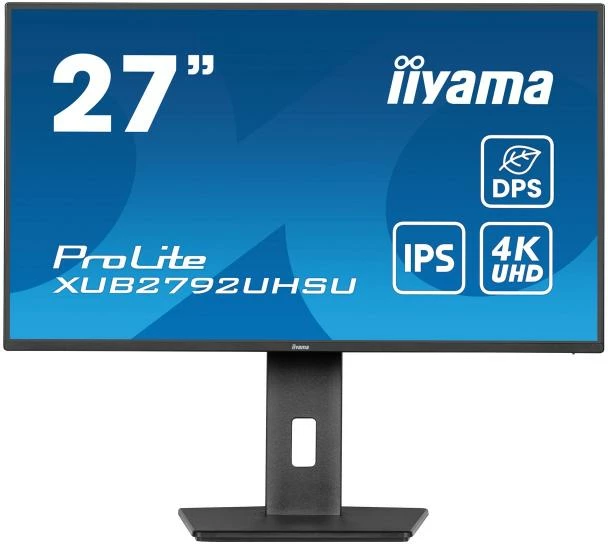 Monitor iiyama ProLite XUB2792UHSU-B6 27" 4K UHD IPS me rregullim lartësie 150 mm, pivot & swivel, i zi