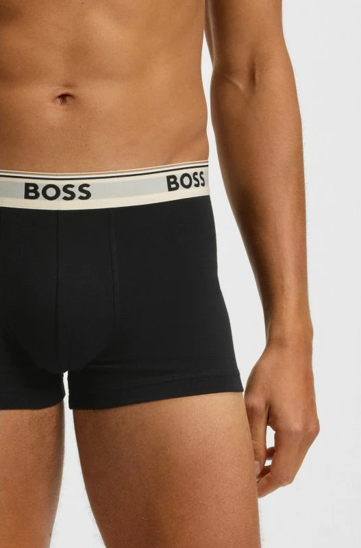 Të brendshme meshkuj Boss Bodywear Trunk 3P, të zeza, set prej 3 copë