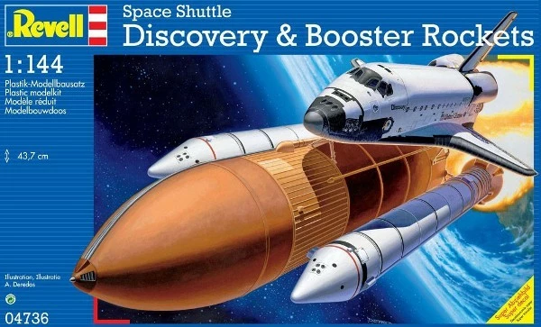 Model plastik Revell Space Shuttle Discovery me booster rockets, 1:144