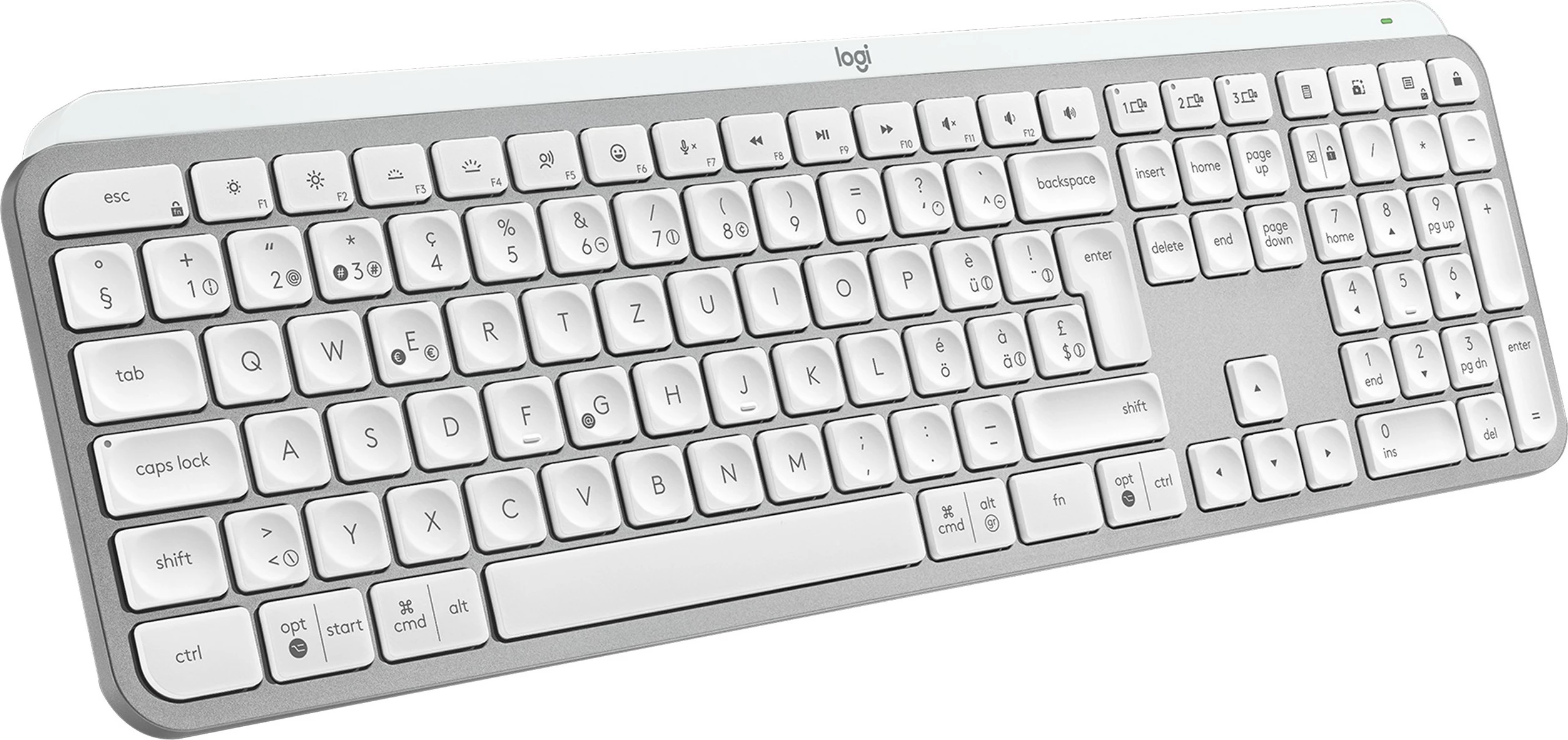 Tastierë Logitech MX Keys S, pale grey, CH, Bluetooth