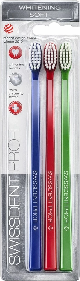 Furçë dhëmbësh Swissdent Profi Whitening Soft 3 copë