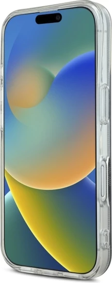 Mbështjellës Guess IML 4G MagSafe për iPhone 16 Plus, Zi