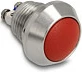 Buton shtypës DeLOCK 12 mm, 2P, 250 V/3 A, IP65, terminale me vida, i kuq