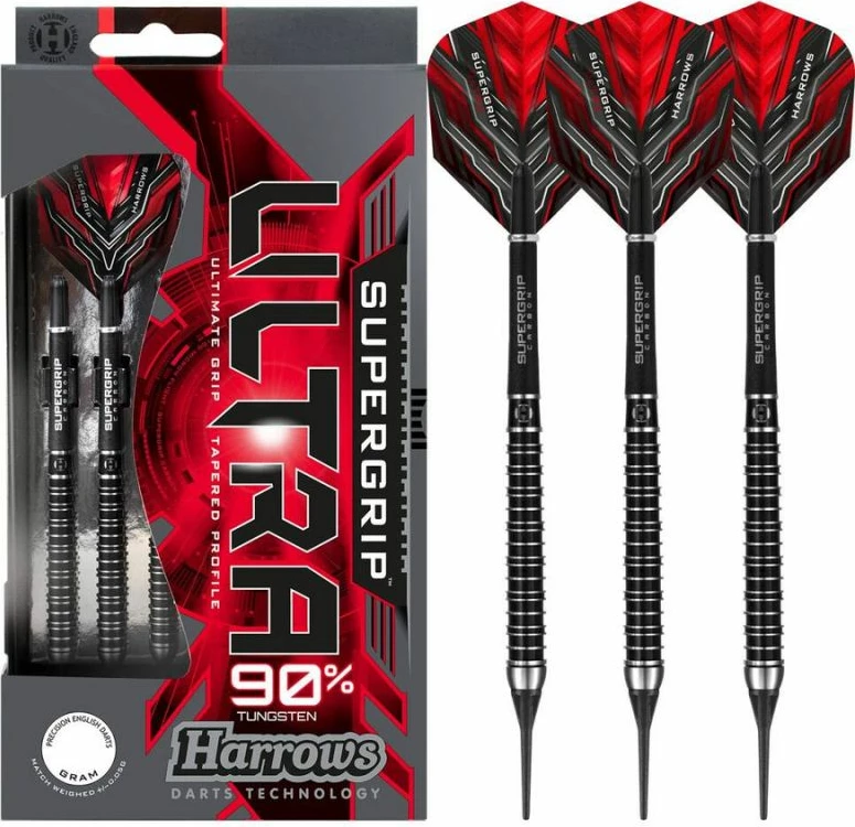 Shigjeta darts Harrows për meshkuj/femra, të zeza/të kuqe
