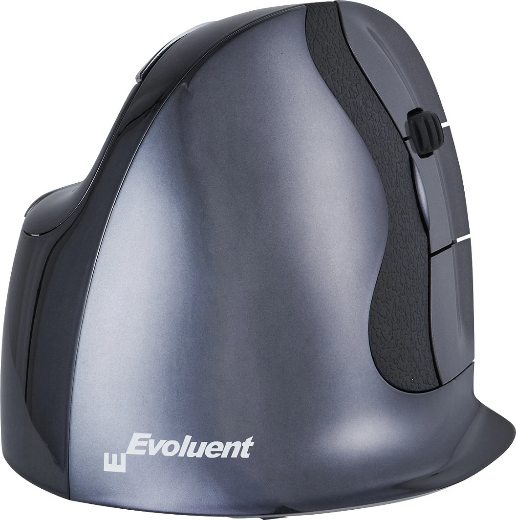 Maus vertikal BakkerElkhuizen Evoluent D, pa kabllo, 3200 DPI, 6 butona, medium, i zi