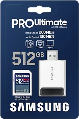 Kartelë memorie Samsung PRO Ultimate 512 GB SDXC UHS-I, e bardhë
