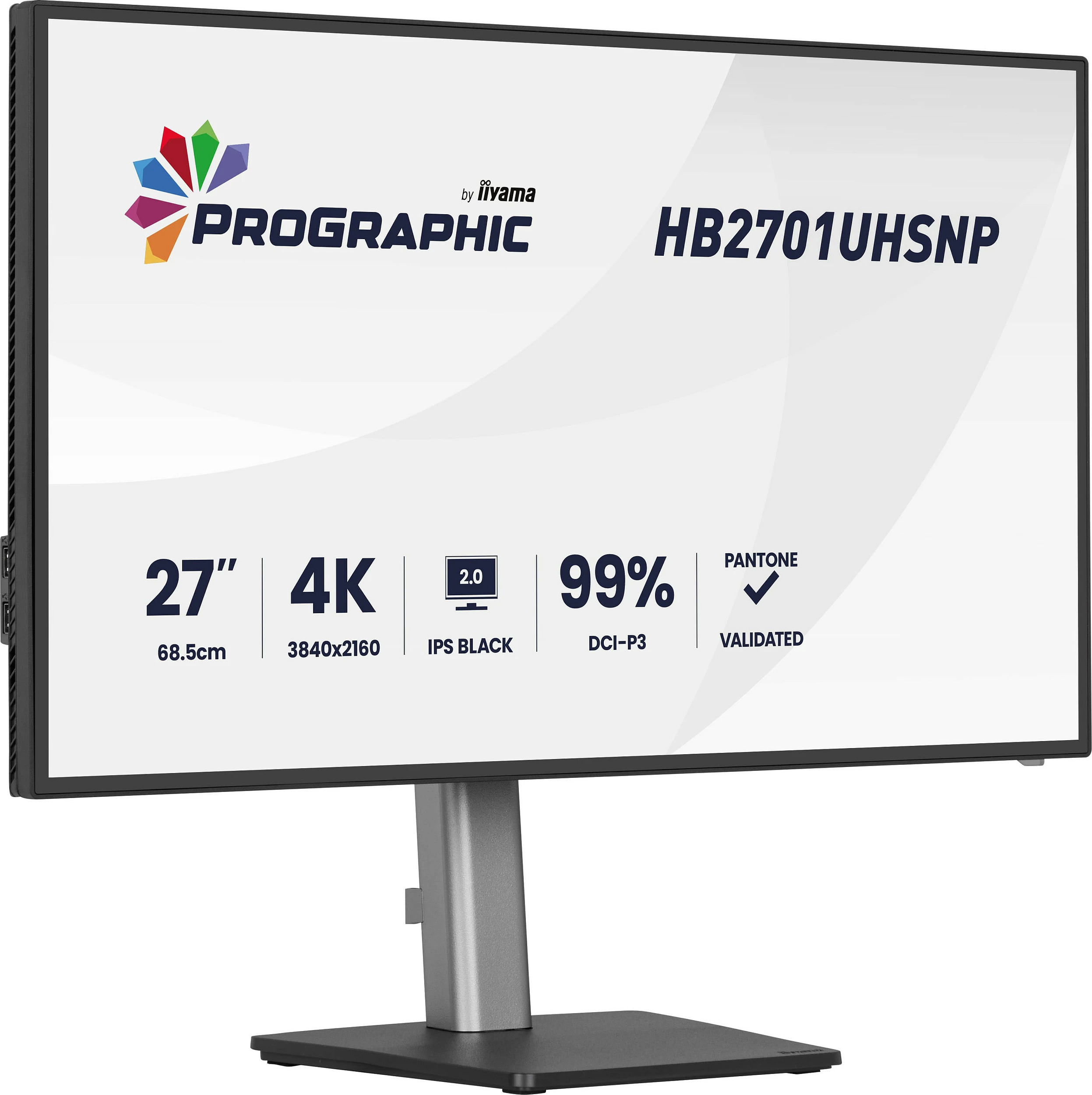 Monitor iiyama ProGraphic HB2701UHSNP-B1, 27", 4K UHD, IPS Black 2.0, 99% DCI-P3, i zi