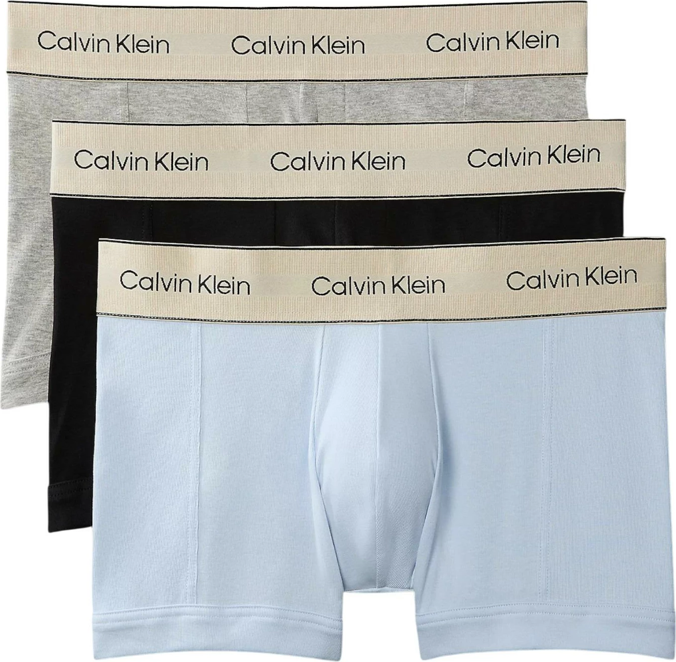 Të brendshme trunk për meshkuj Calvin Klein Underwear TRUNK 3PK LV00NB4446, zi-gri
