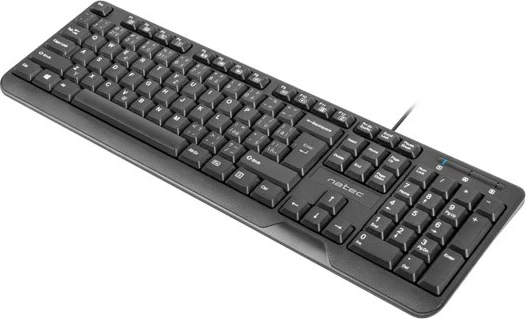 Tastierë Natec TROUT SLIM, USB, 104 taste, e zezë
