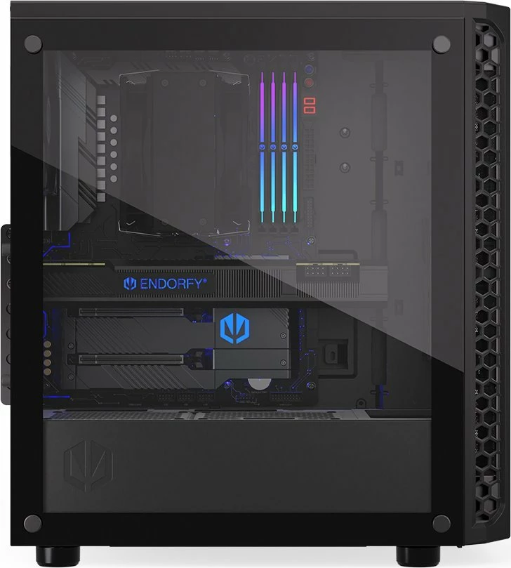 Kasë Endorfy Signum 300 Core EY2A004 Midi Tower ATX/Micro-ATX/Mini-ITX, xham i temperuar, pa PSU, e zezë